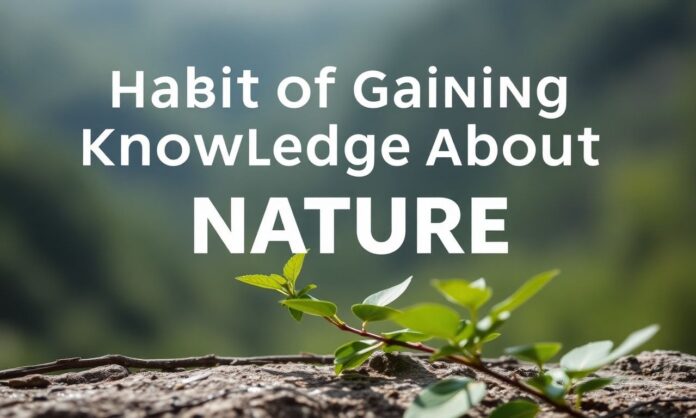 Habit of Gaining Knowledge About Nature: How Can You Change Your Lifestyle?