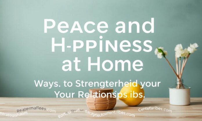 Peace and Happiness at Home: Ways to Strengthen Your Relationships