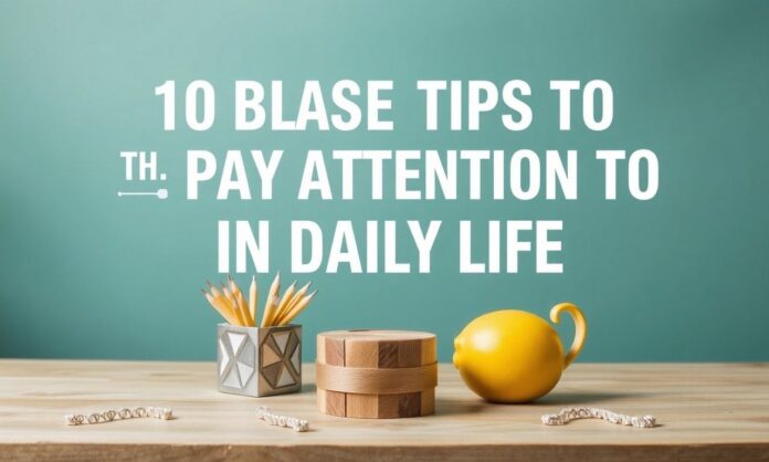 10 Basic Tips to Pay Attention to in Daily Life