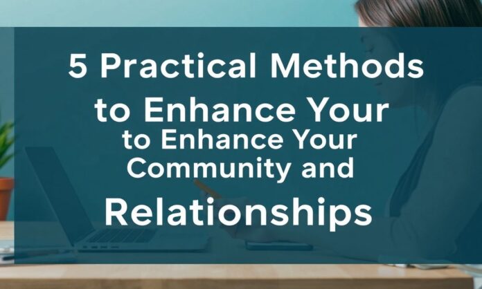 5 Practical Methods to Enhance Your Community and Relationships