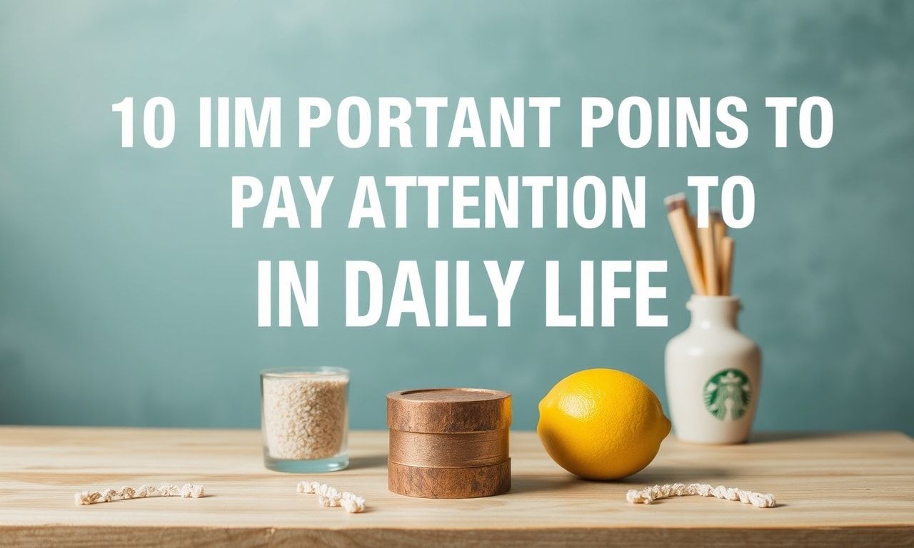 Günlük Hayatta Dikkate Almanız Gereken 10 Önemli Nokta
