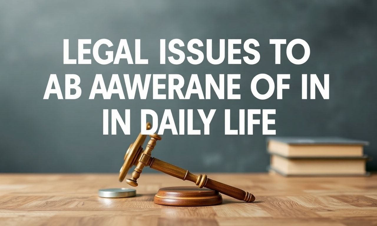Günlük Yaşamda Dikkat Edilmesi Gereken Hukuki Sorunlar
