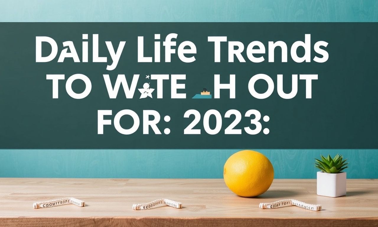 Günlük Yaşamda Dikkat Çeken Trendler: 2023