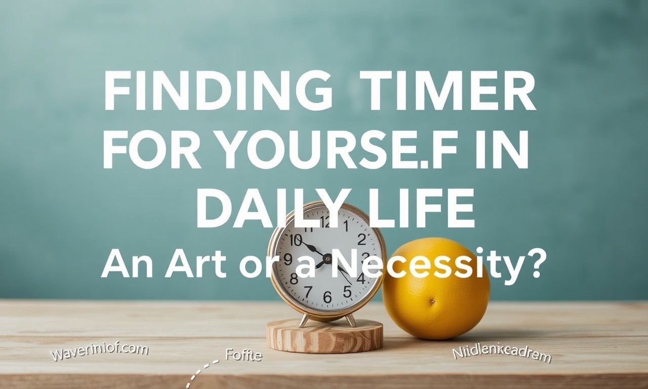 Günlük Yaşamda Kendi İçin Zaman Bulmak: Bir Sanat Mı, Bir Gereklilik Mi?